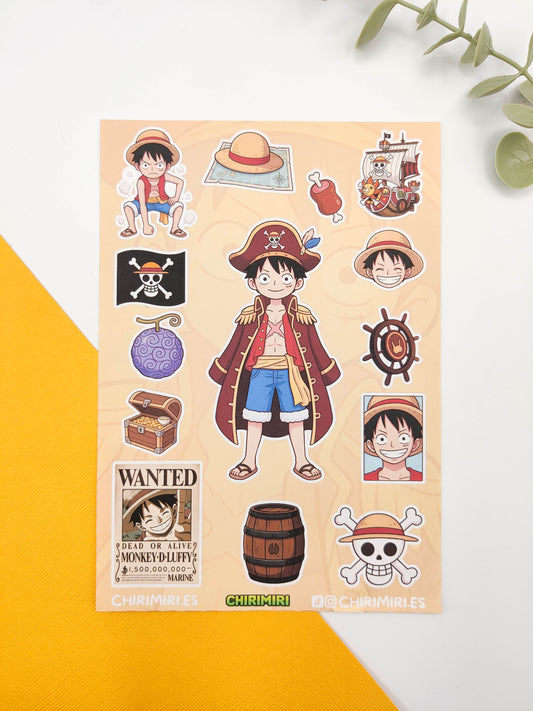 Hoja de pegatinas - One Piece