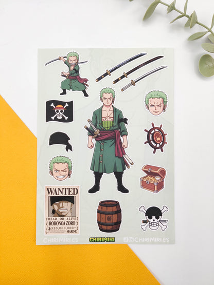 Hoja de pegatinas - One Piece