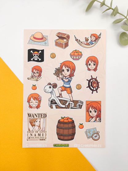 Hoja de pegatinas - One Piece