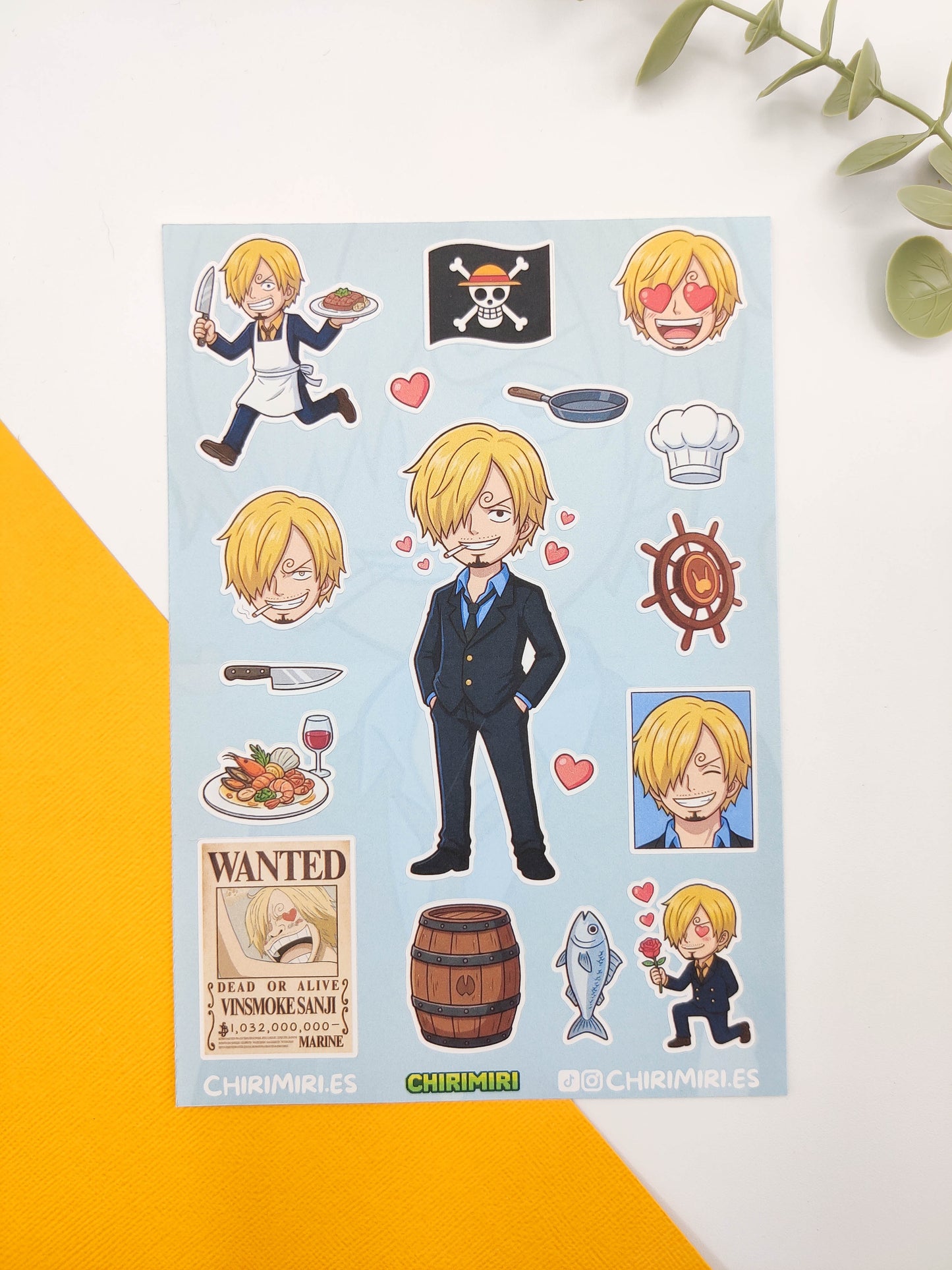 Hoja de pegatinas - One Piece