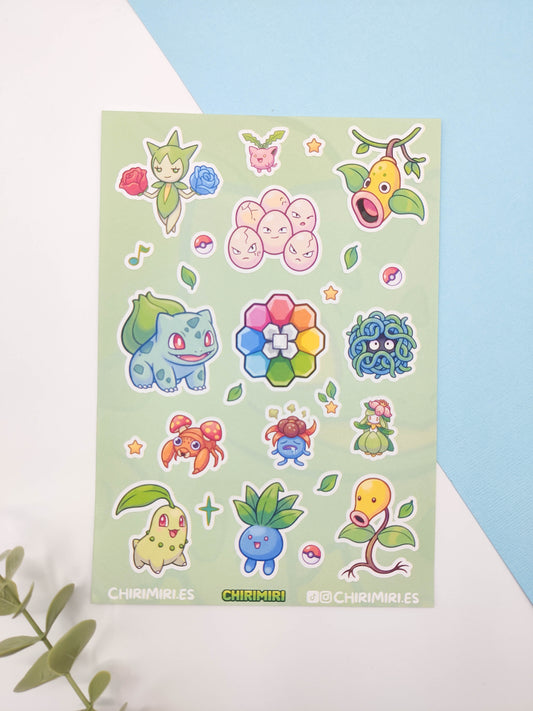 Hoja de pegatinas - Pokemon