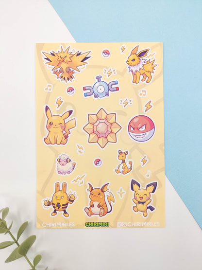 Hoja de pegatinas - Pokemon