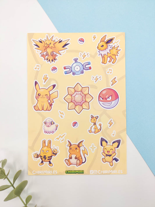 Hoja de pegatinas - Pokemon