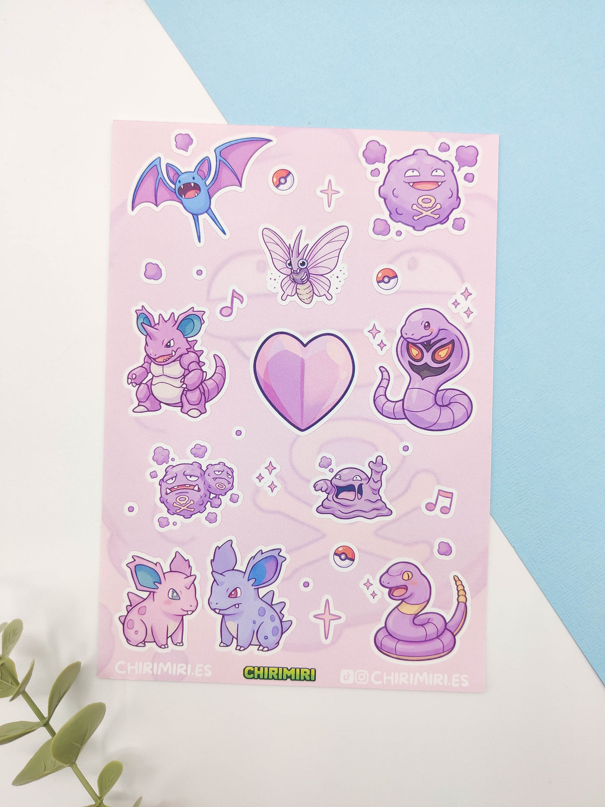 Hoja de pegatinas - Pokemon