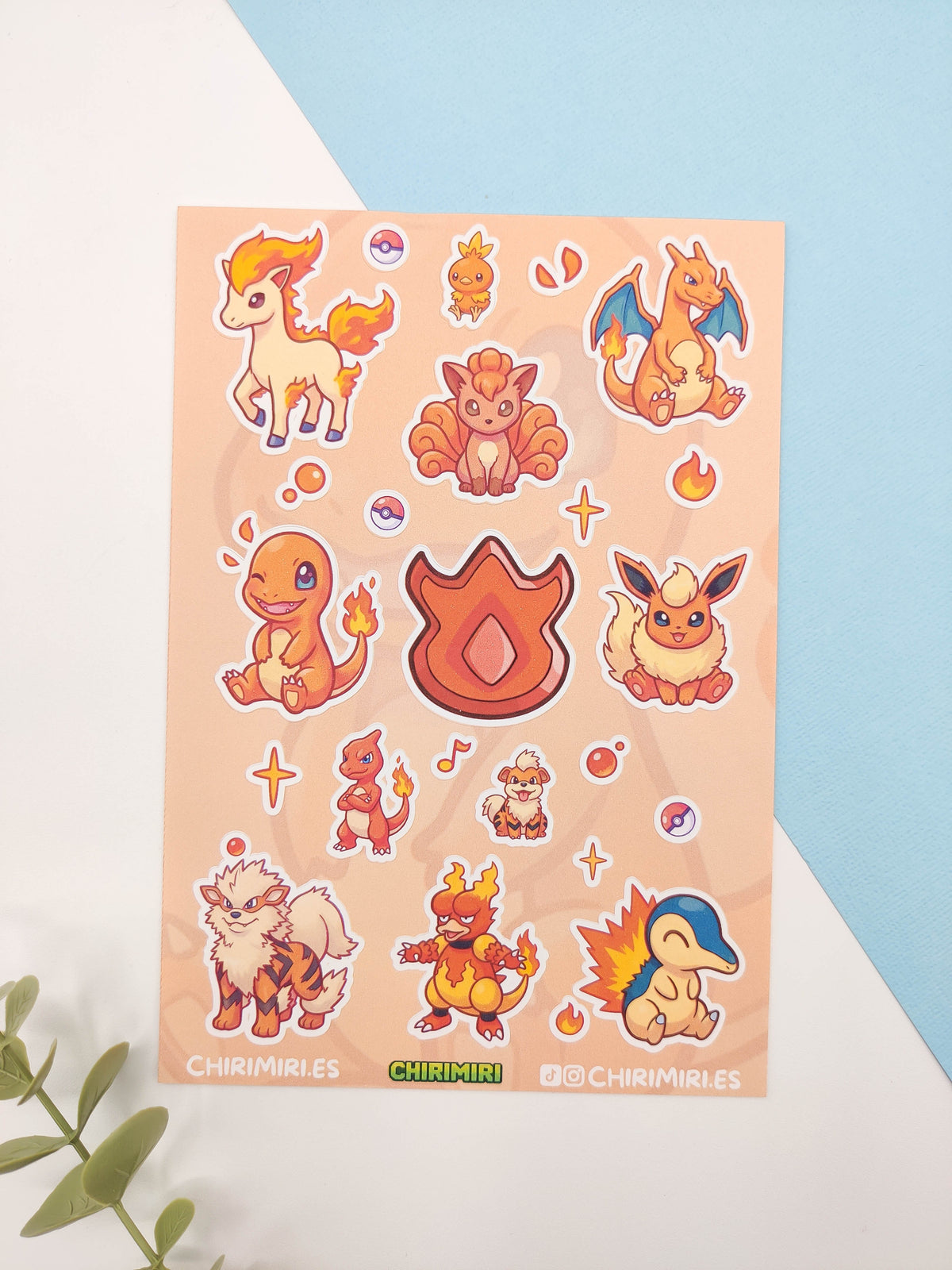 Hoja de pegatinas - Pokemon