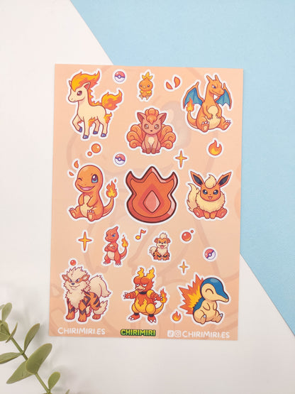 Hoja de pegatinas - Pokemon