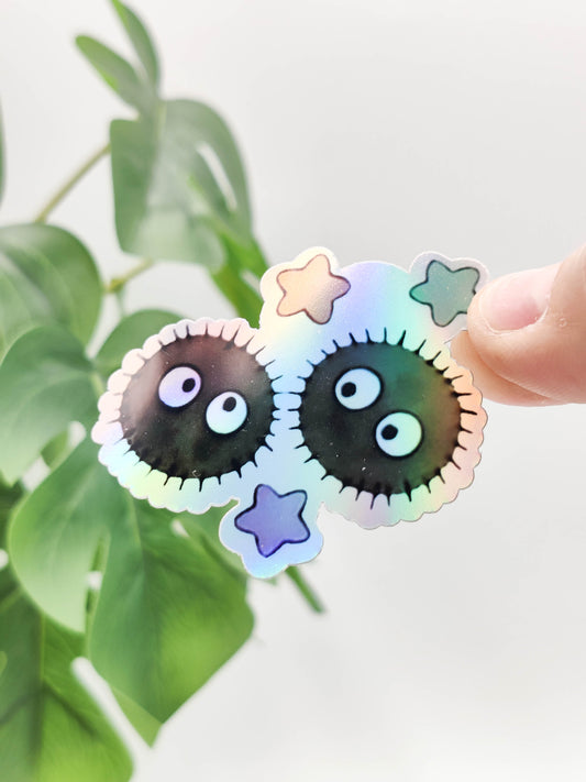 Pegatina Holográfica Susuwatari (Duendes del polvo)