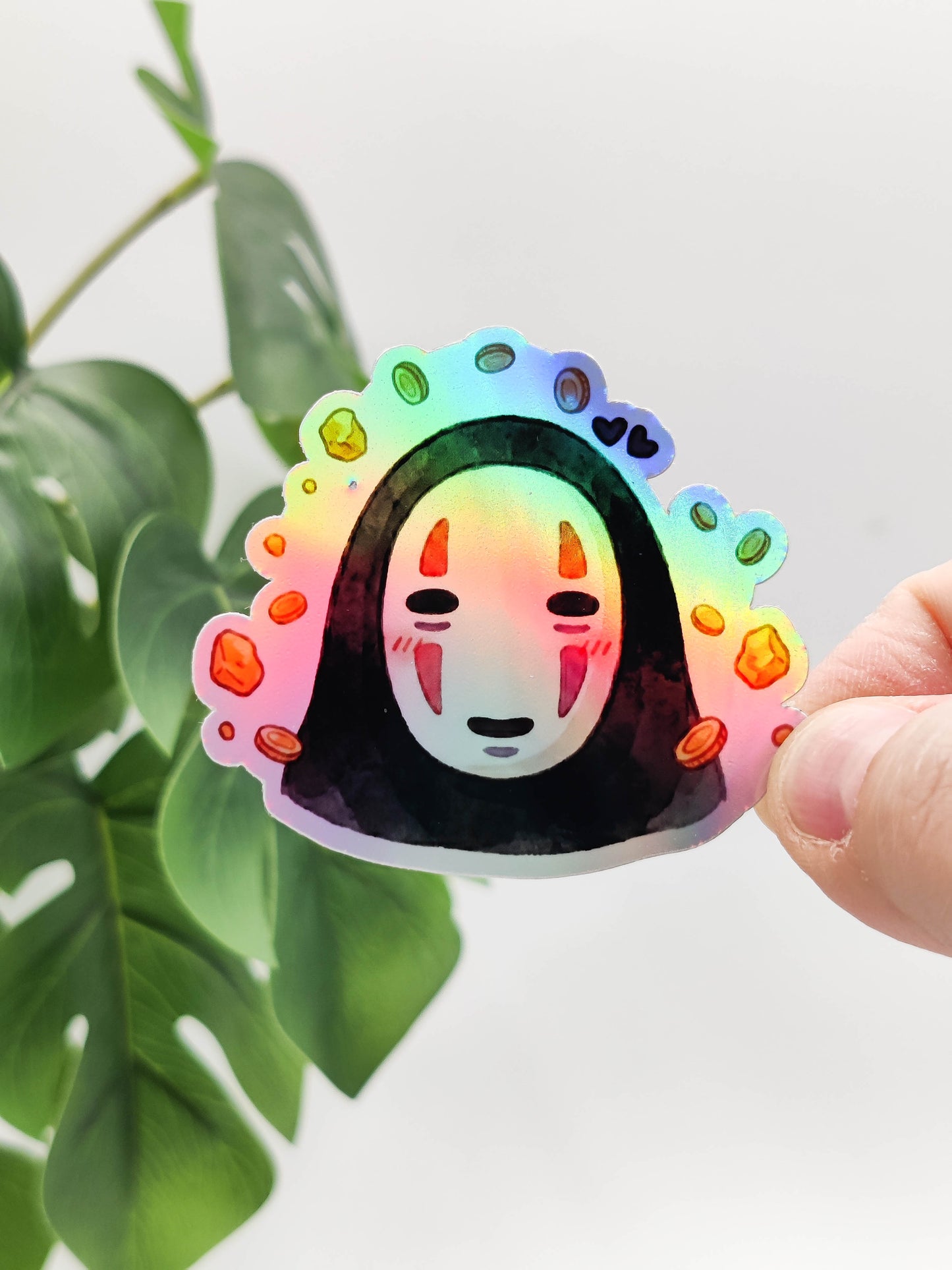 Pegatina Holográfica No Face (Sin cara) - Viaje de Chihiro