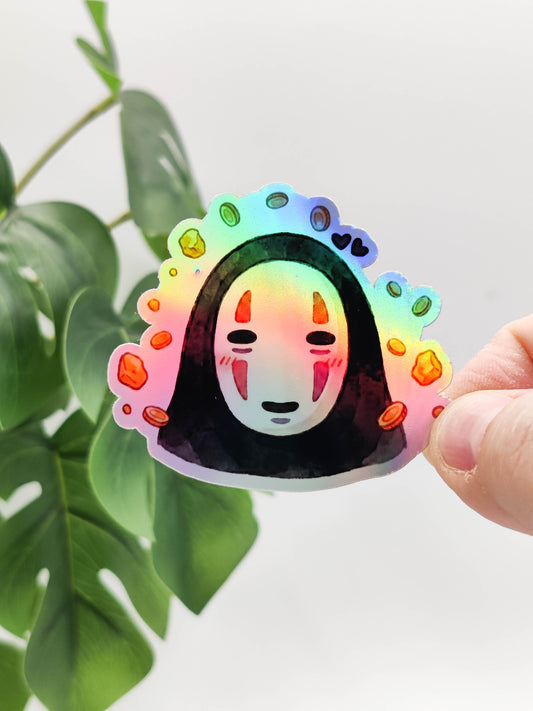 Pegatina Holográfica No Face (Sin cara) - Viaje de Chihiro