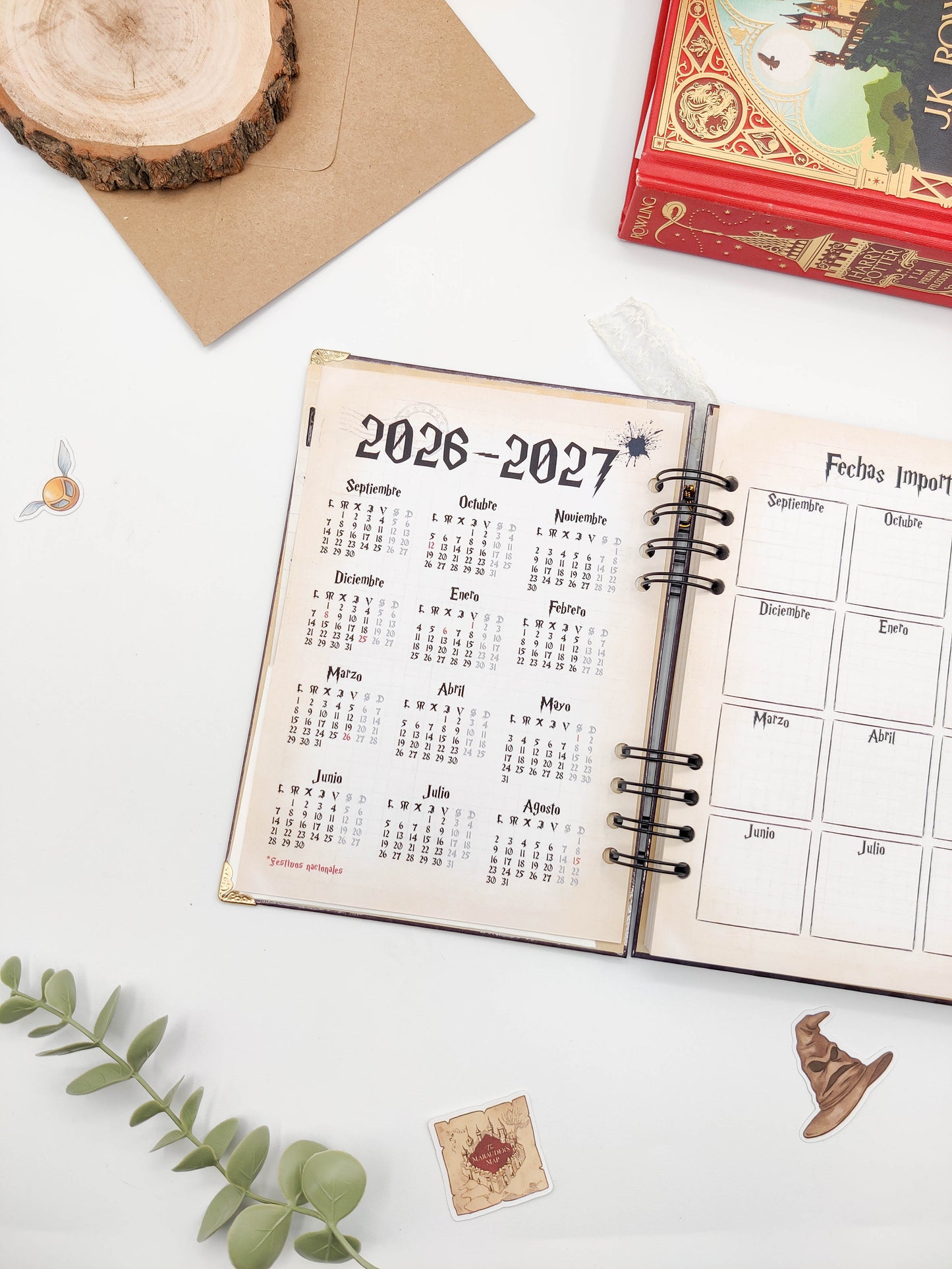 Agenda Harry Potter - 2026-2027 semanal