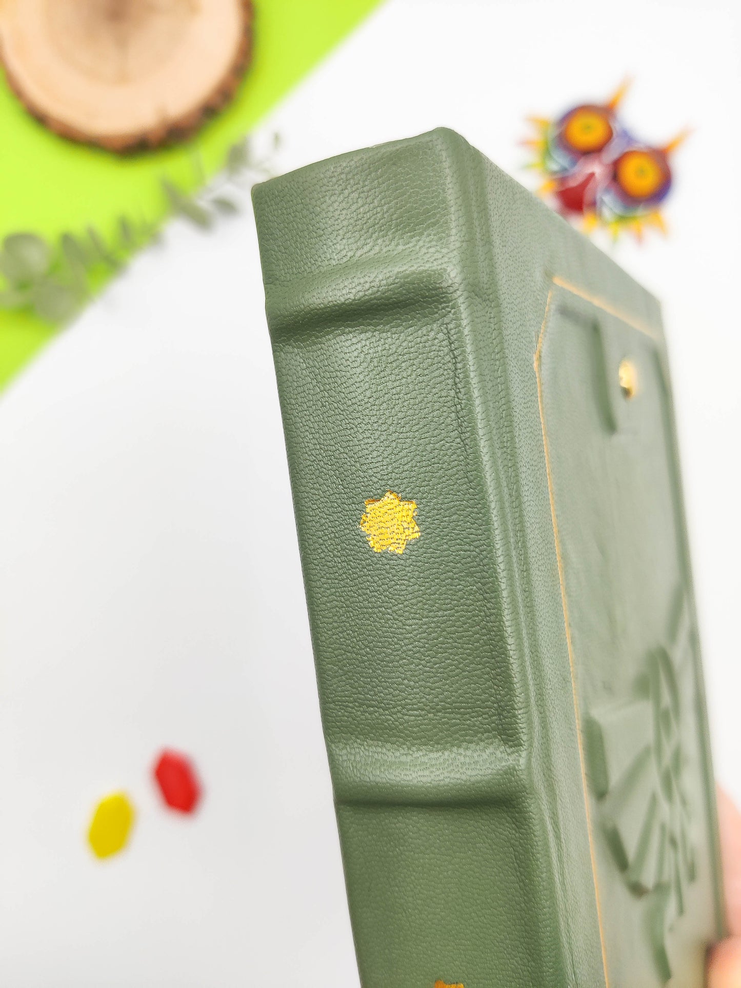 Cuaderno artesanal de piel inspirado en Zelda A5