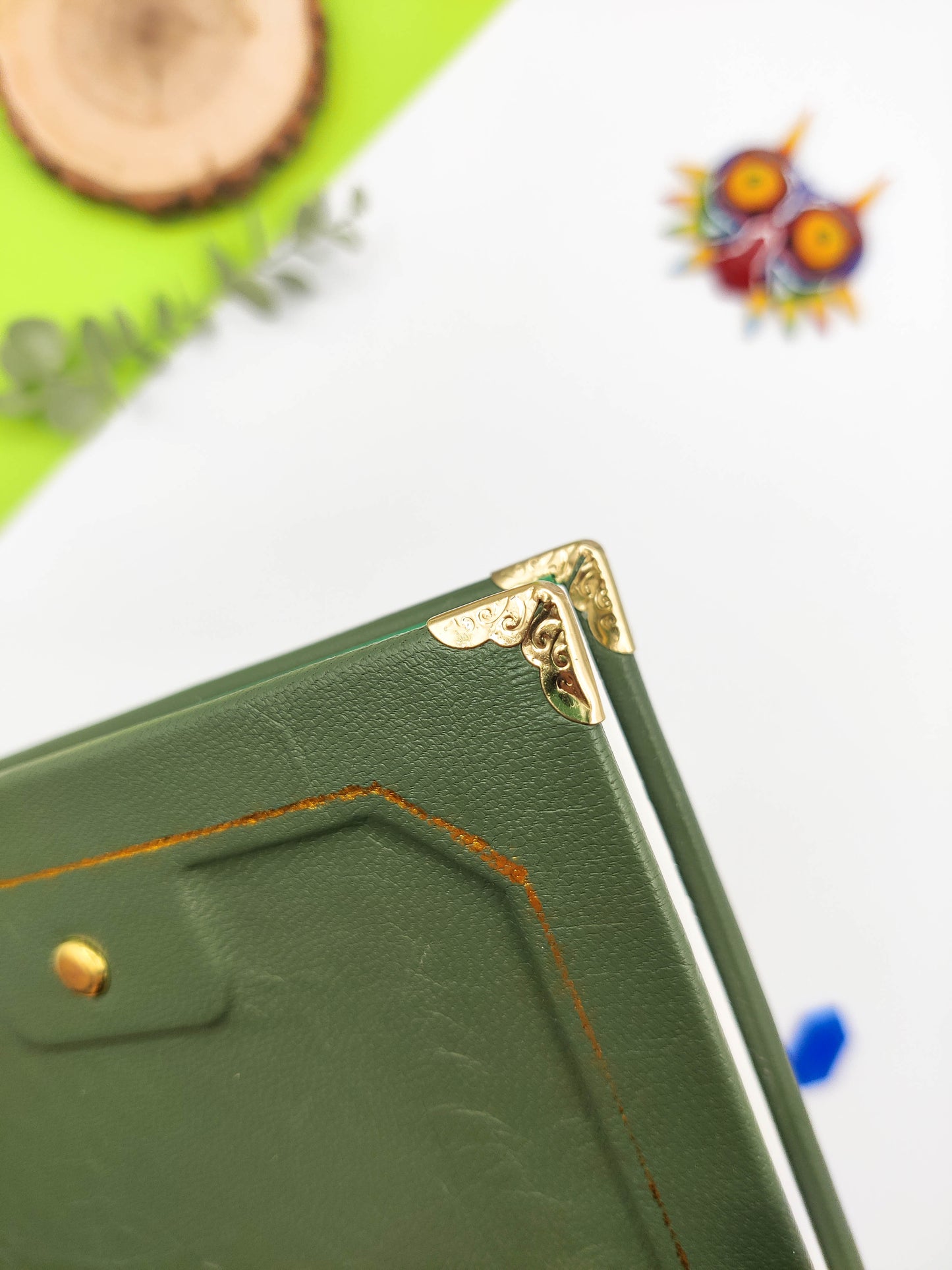 Cuaderno artesanal de piel inspirado en Zelda A5