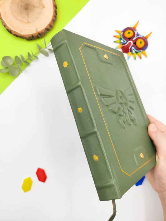 Cuaderno artesanal de piel inspirado en Zelda A5