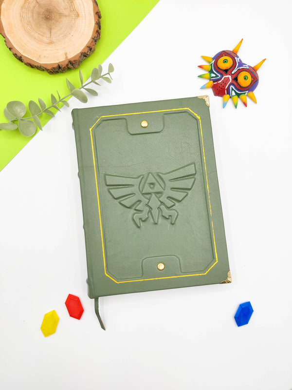 Cuaderno artesanal de piel inspirado en Zelda A5