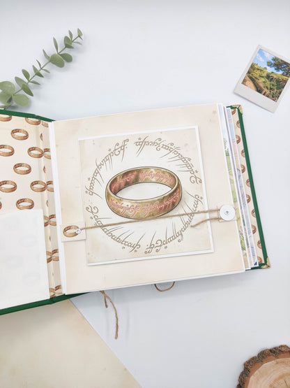Álbum de fotos artesanal inspirado en El Señor de los Anillos y El Hobbit