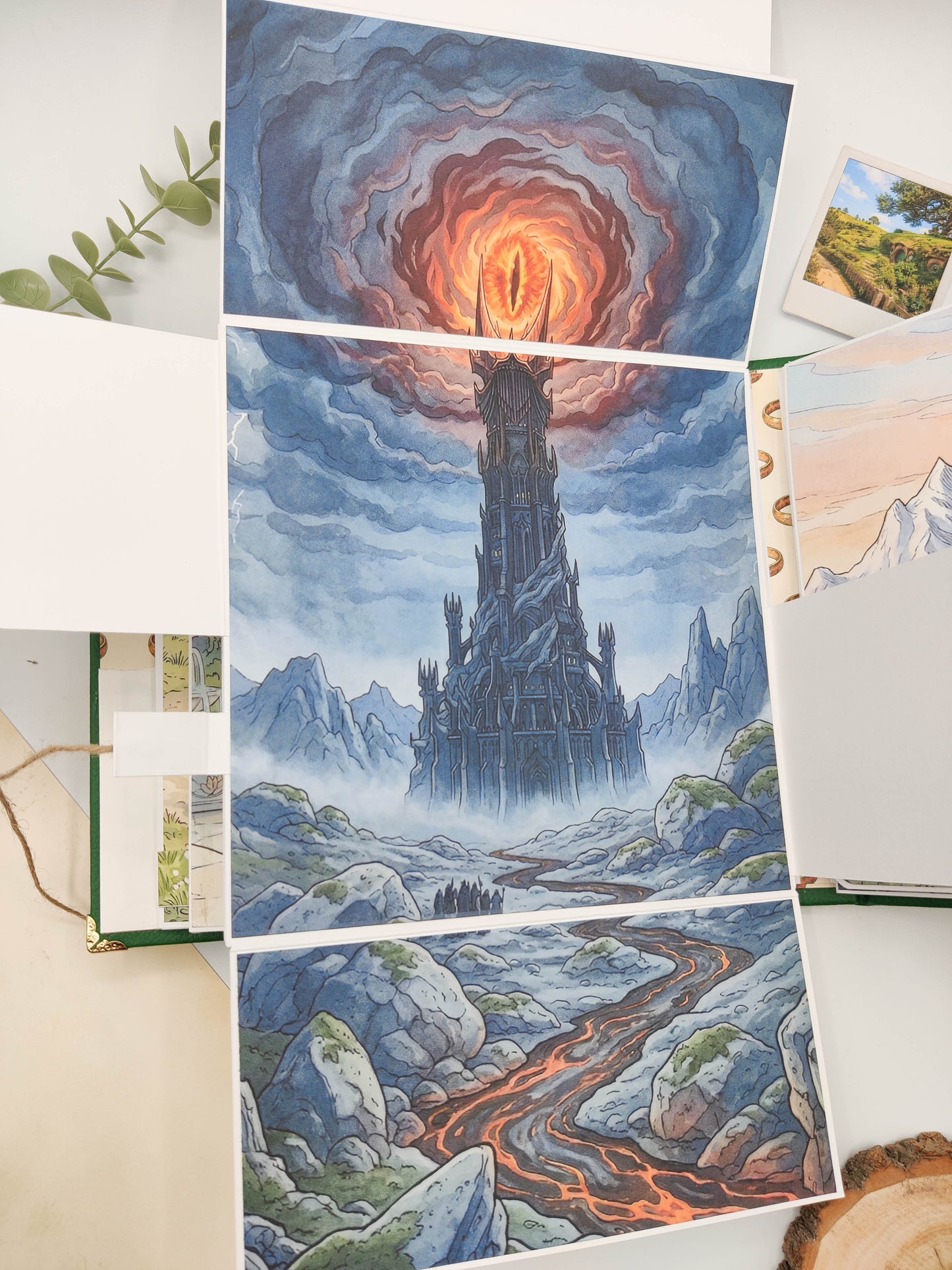 Álbum de fotos artesanal inspirado en El Señor de los Anillos y El Hobbit