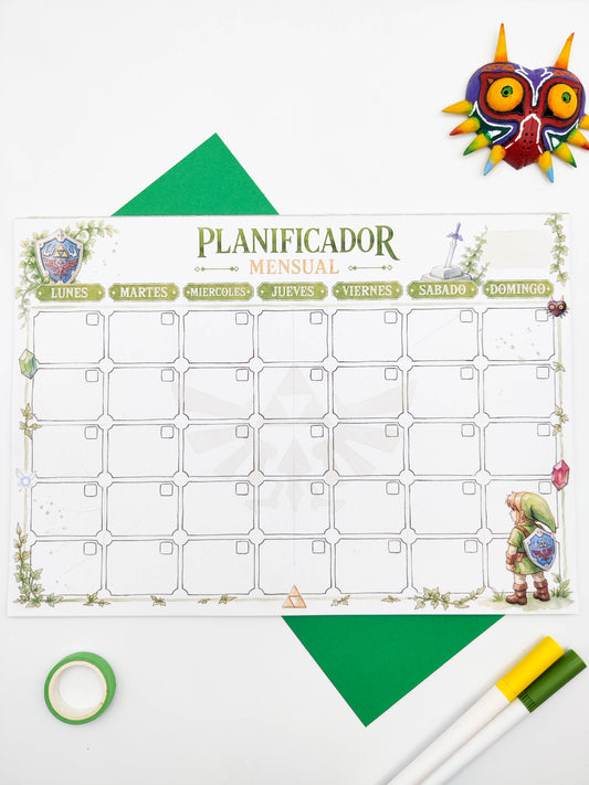 Planificador mensual - The Legend of Zelda