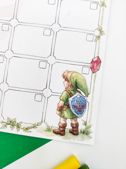Planificador mensual - The Legend of Zelda