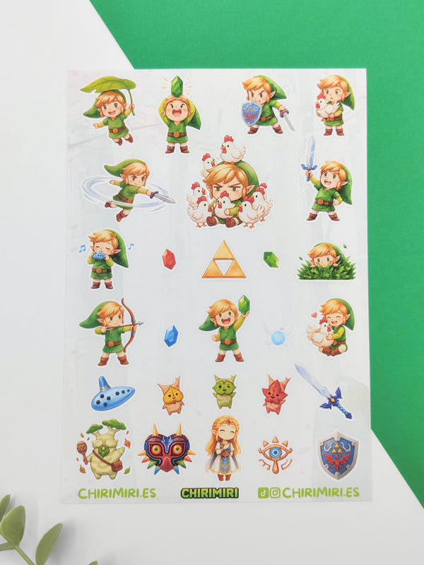 Hoja de pegatinas - Zelda