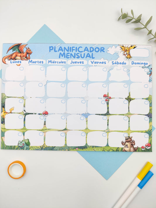 Planificador mensual - Pokemon