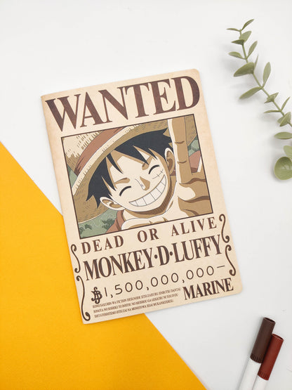 Cuaderno grapado - One Piece "Wanted"