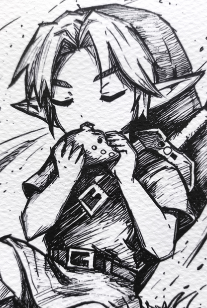 Lámina A5 Link - Zelda: Ocarina of Time