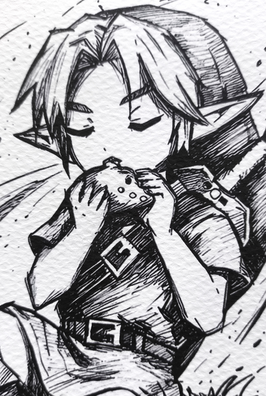 Lámina A5 Link - Zelda: Ocarina of Time